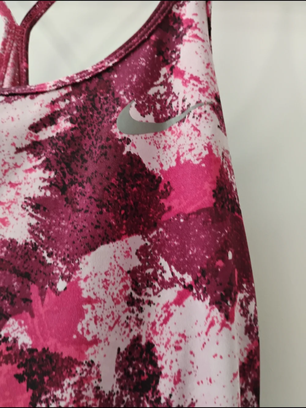 Nike Pink and Burgundy Dri-FIT Sport Tank